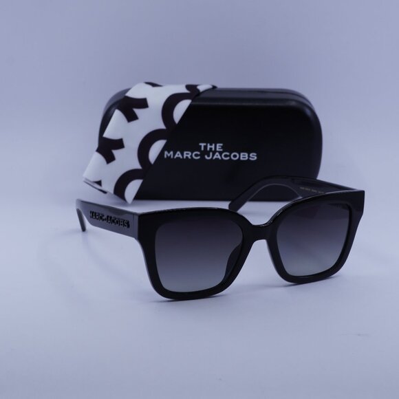 Marc Jacobs MARC 658/S 008A WJ Square Sunglasses - Black Grey/Polarized - Picture 1 of 11